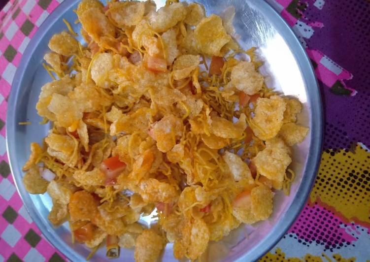 Recipe of Tasty Namkin bhujiya chat