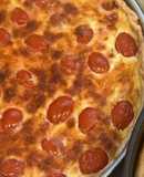 Quiche de Mozzarella e Tomate Cherry