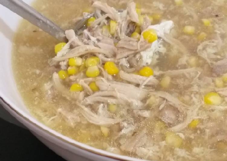 Easiest Way to Make Tasty Sup jagung ayam suwir