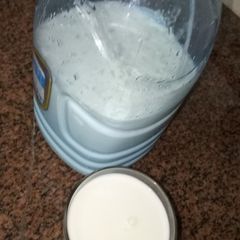 A picture of Home made plain yoghurt #charity support recipe.