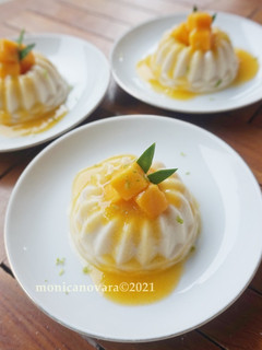Foto resep Puding Tahu Sutera Saus Mangga