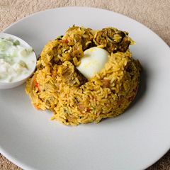 Mutton biryani A picture of Mutton biryani.