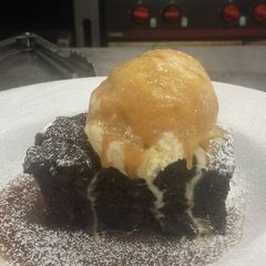 Sticky toffee pudding A picture of Sticky toffee pudding.