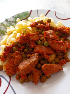 Zöldborsós, szűzpecsenye recept fotója