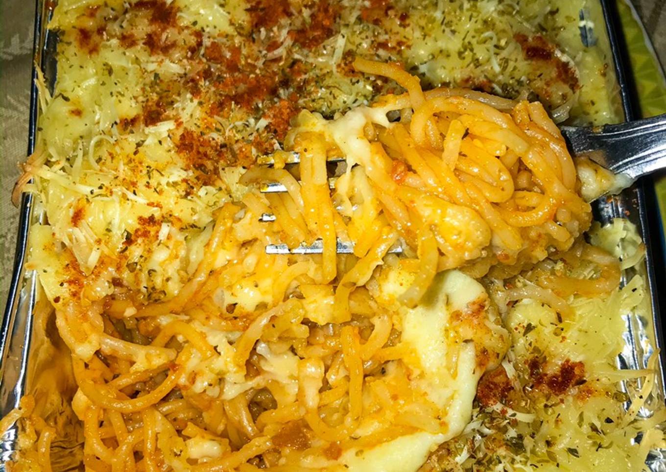 Spaghetti panggang oven tangkring