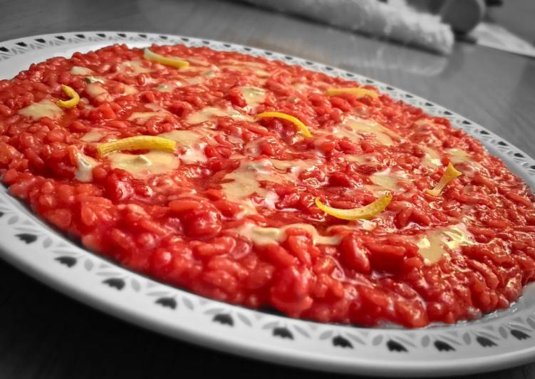 Recetta di Perfect Risotto alla rapa rossa, limone e salsa al gorgonzola dolce 🍠🍋🧀