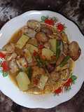 Kerang Kepah Kuah Pedas dengan Sayur