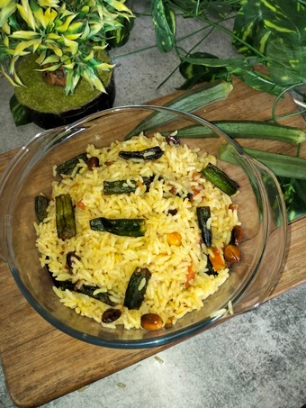 Recipe Bhindi Rice which So Delicious