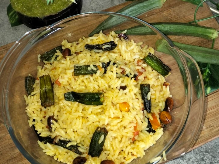 Recipe Bhindi Rice which So Delicious