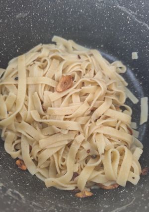 Una foto de Espaguetis con Ajo y Aceite
