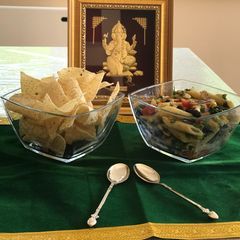 A picture of Pasta and bean salad.