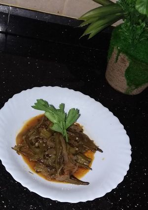 صورة لوصفة باميا - قناوية بدون لحم