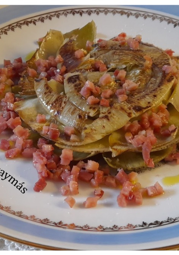 Una foto de Flores de alcachofa -a la plancha-