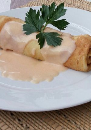 Hortobágyi burgonyás palacsintával recept fotója
