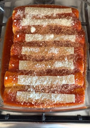 Foto de Caneloni de fiambre e queijo