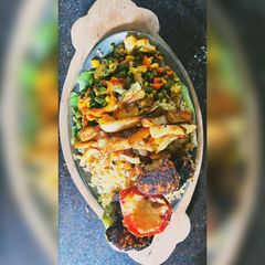 A picture of Veg Indian Sizzler.
