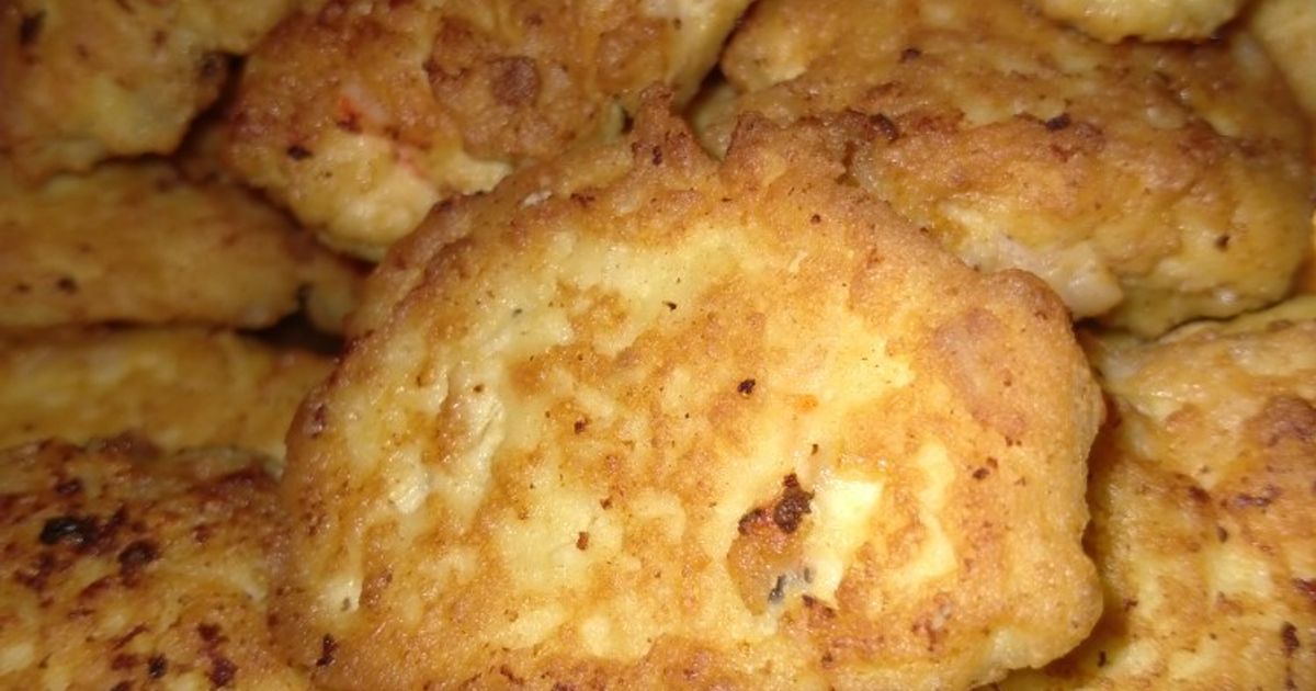 Bola penyet tahu udang ayam