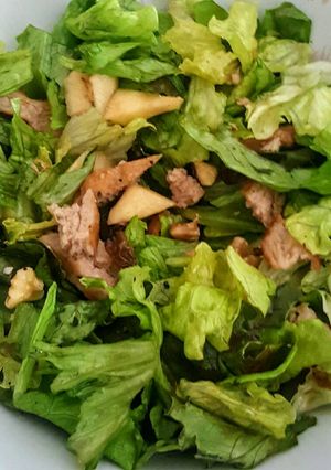 Foto principal de Ensalada de pollo con manzana, nueces y pasas