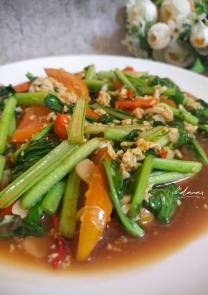 Foto resep Tumis Sawi Telur Saus Tiram