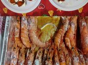 Una foto de gambón congeladas