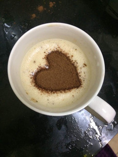 A picture of Homemade cappucino coffee with 3 ingredients.