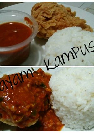 Foto resep Ayam kampus "krispy pedes mampus"