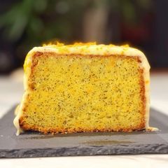 Orange poppy seed loaf cake A picture of Orange poppy seed loaf cake.