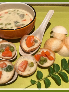 A picture of Appam & Stew.
