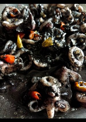 Foto resep Tumis cumi hitam