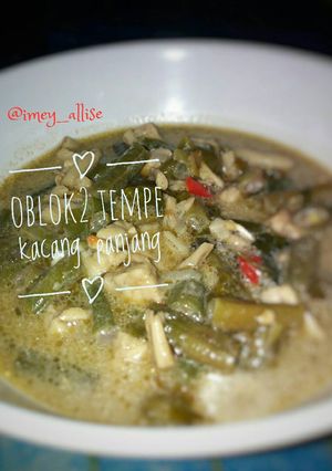 Foto resep Oblok oblok tempe kacang panjang