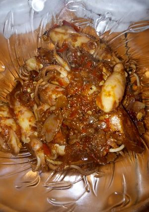 Foto resep Cumi asin sambal terasi