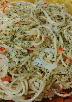 Foto resep Spageti Aglio Olio spicy praktis 15 menit saja