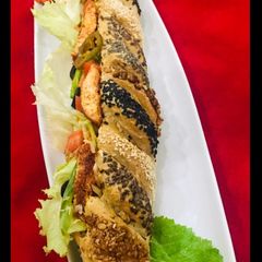 A picture of Whosayna’s Tikka Subway Sandwich.