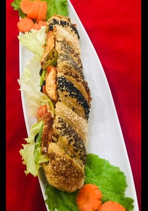 A picture of Whosayna’s Tikka Subway Sandwich.