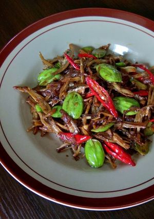 Foto resep Teri tumis pete