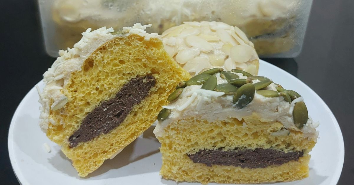 Anabolic Pumpkin Bomboloni Donuts with Tofu Cream|High Protein, Low Calorie, Sugar Free