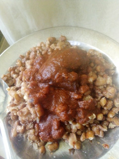 A picture of Homemade beans and stew.