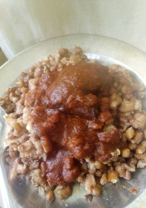 A picture of Homemade beans and stew.
