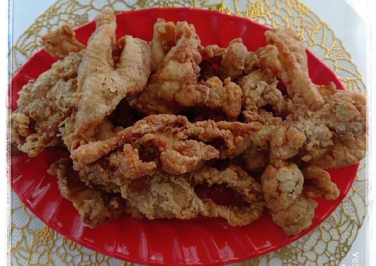 Resep Terbaik Keripik Kulit Ayam Goreng Crispy Ala Rumahan