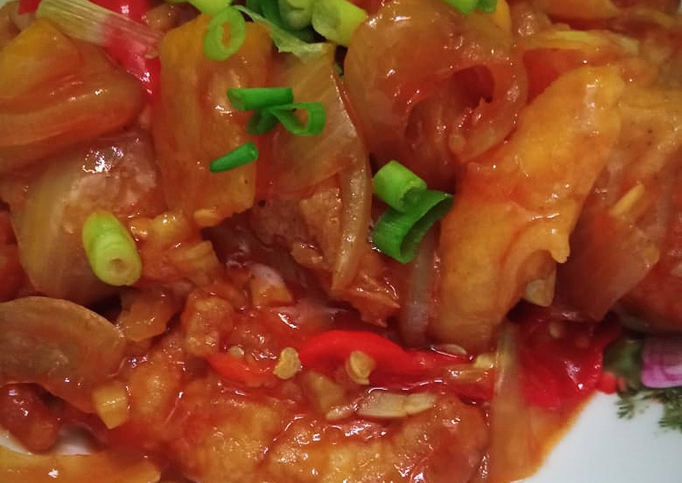 Ayam crispy saus nanas asam manis