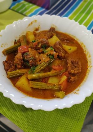 A picture of Aloo Munga Badi Sabji.