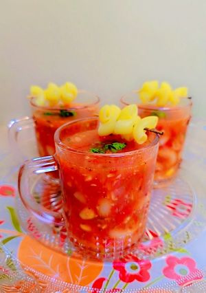 A picture of Vegetable Macaroni Soup.