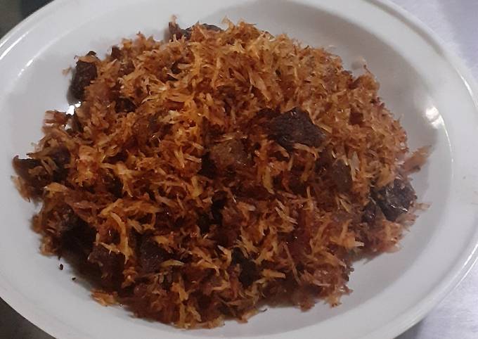 Ternyata ini loh! Resep enak buat Serundeng Daging dijamin nagih banget