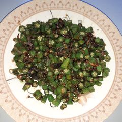 Spicy bhindi A picture of Spicy bhindi.