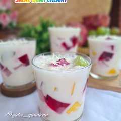 Salad Buah Creamy Dengan Puding Buah Naga-レシピのメイン写真