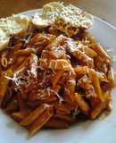 Pasta con lomo de cerdo