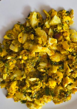 A picture of Boiled egg bhurji.