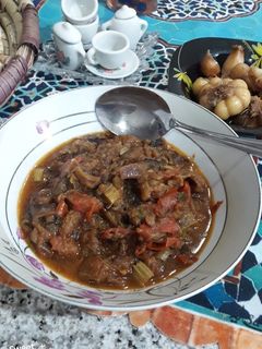 عکسی از دستور خوراک بادمجان و کرفس