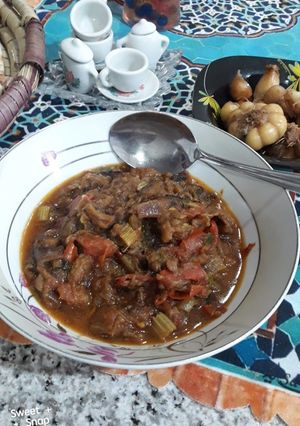 عکسی از دستور خوراک بادمجان و کرفس