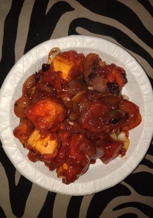 A picture of Cheese(paneer) chilli.
